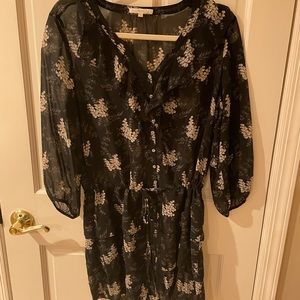 Eliot silk ruffled cinched dress